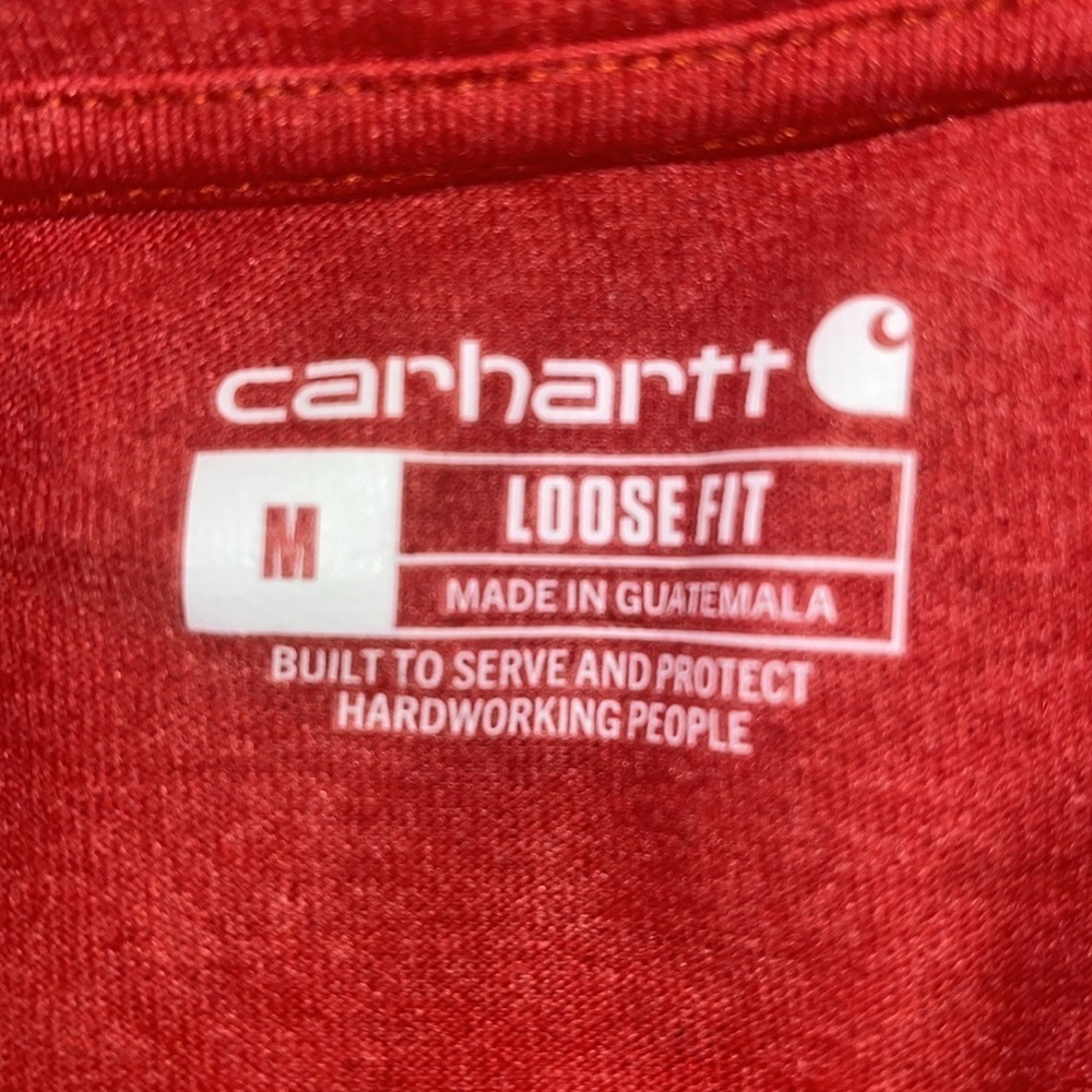 CARHARTT MENS LOOSE FIT HEAVYWEIGHT SHORT-SLEEVE POCKET T-SHIRT CUT OFF - Picture 5 of 5